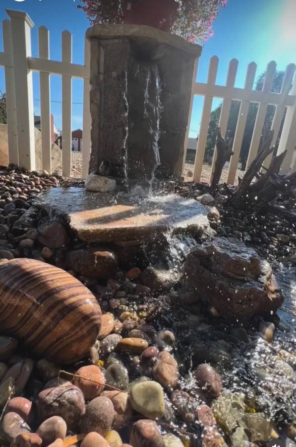TC Scapes stone fountain water feature landscaping